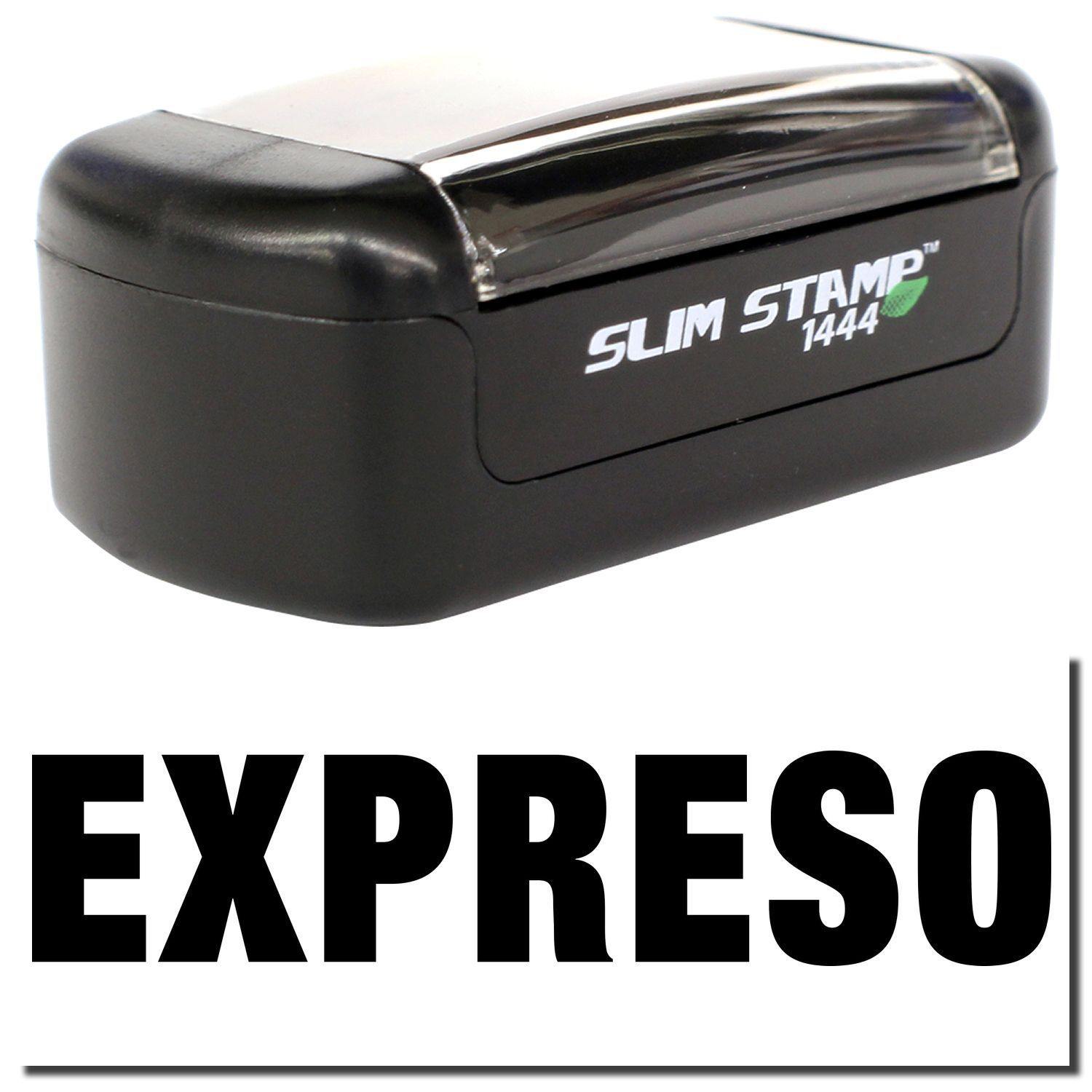 A stock office pre-inked stamp with a stamped image showing how the text EXPRESO is displayed after stamping.