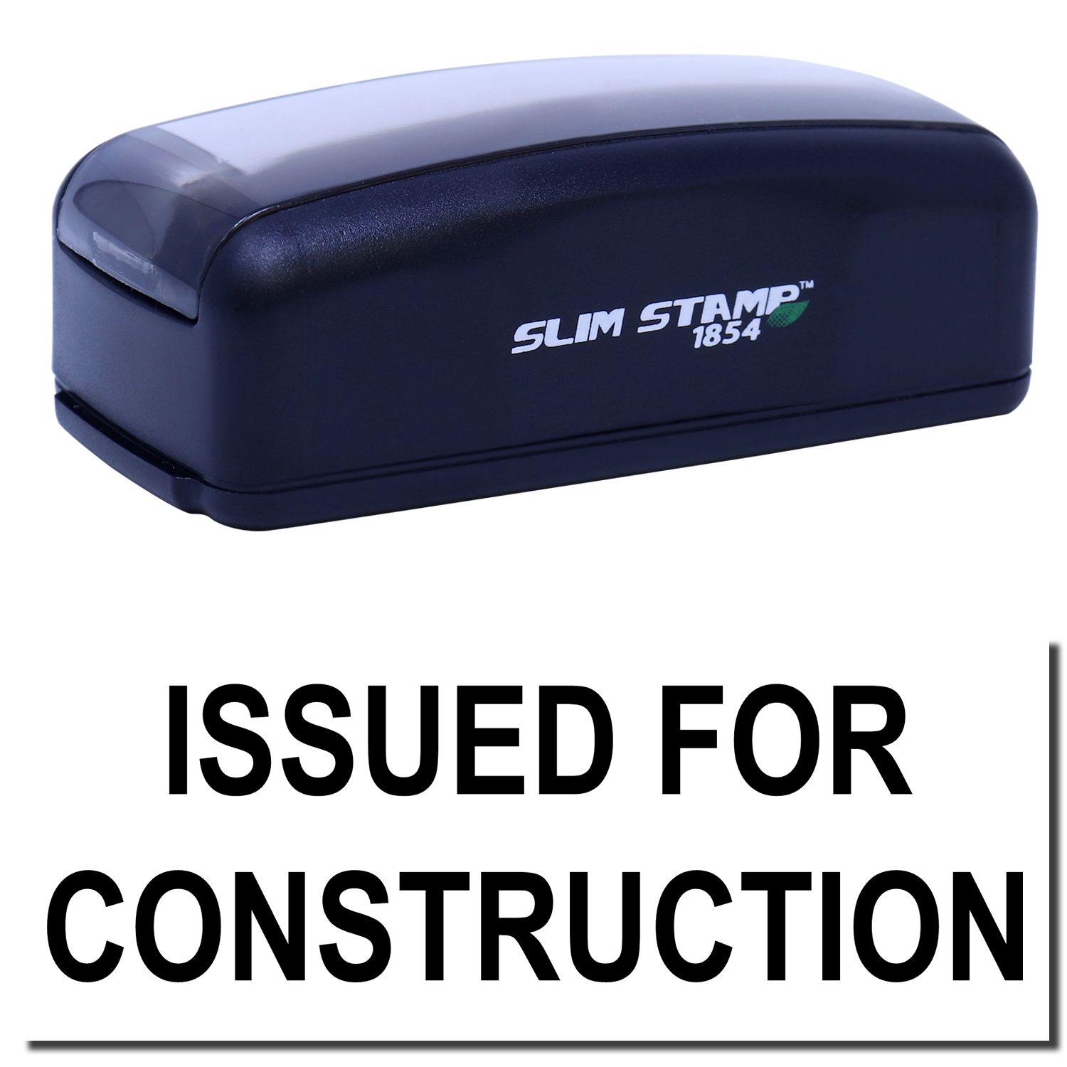 Slim Pre-Inked Issued for Construction Stamp Main Image