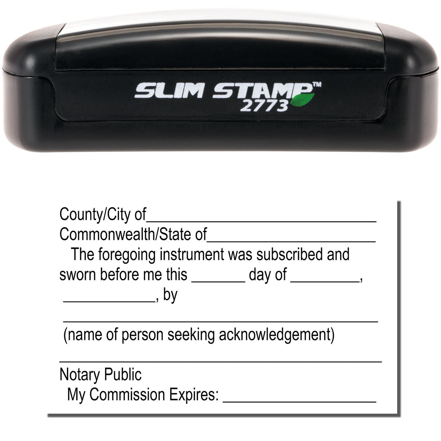 Slim Pre Inked Notary Jurat Stamp Notary Supplies