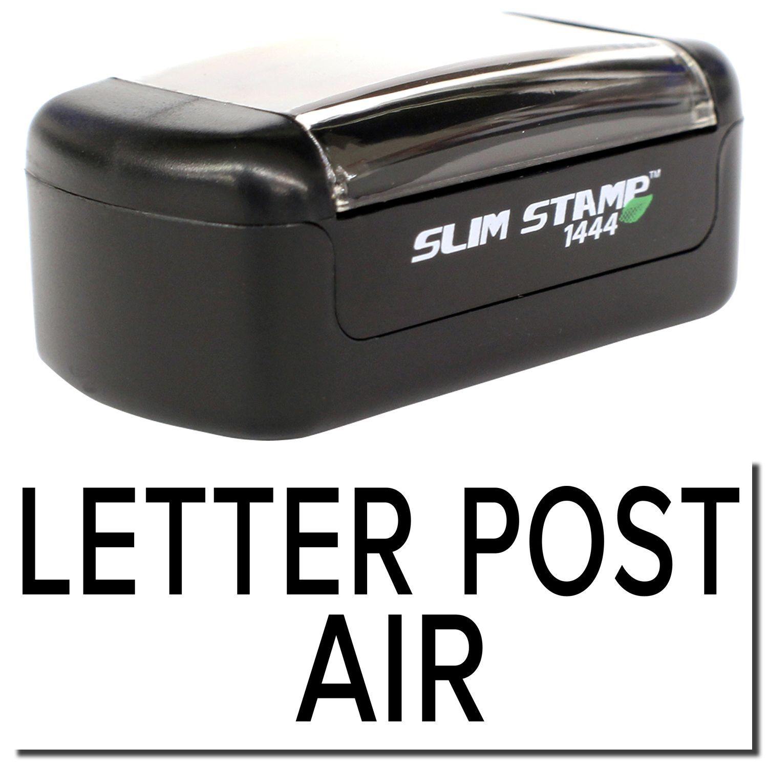 A stock office pre-inked stamp with a stamped image showing how the text LETTER POST AIR is displayed after stamping.