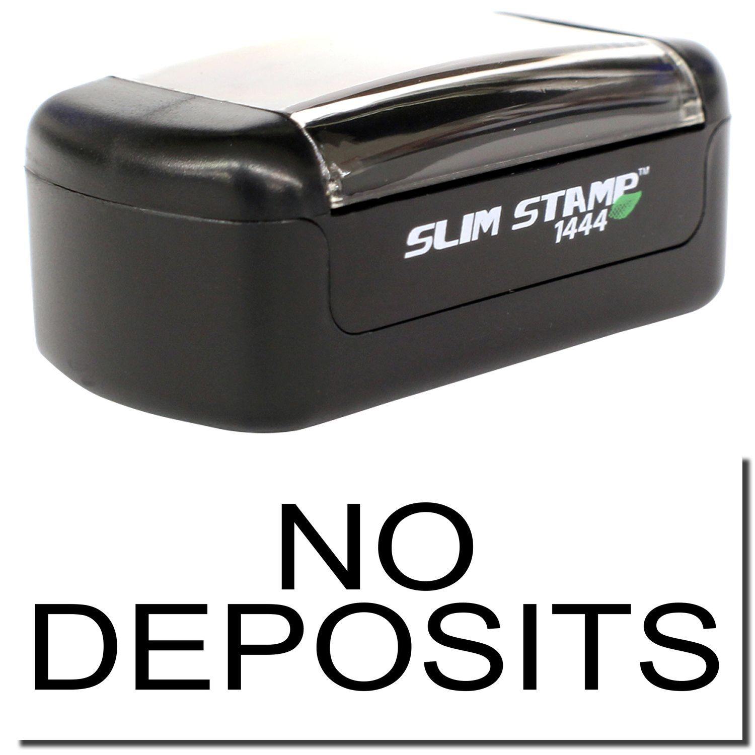 Slim Pre Inked No Deposits Stamp Main Image