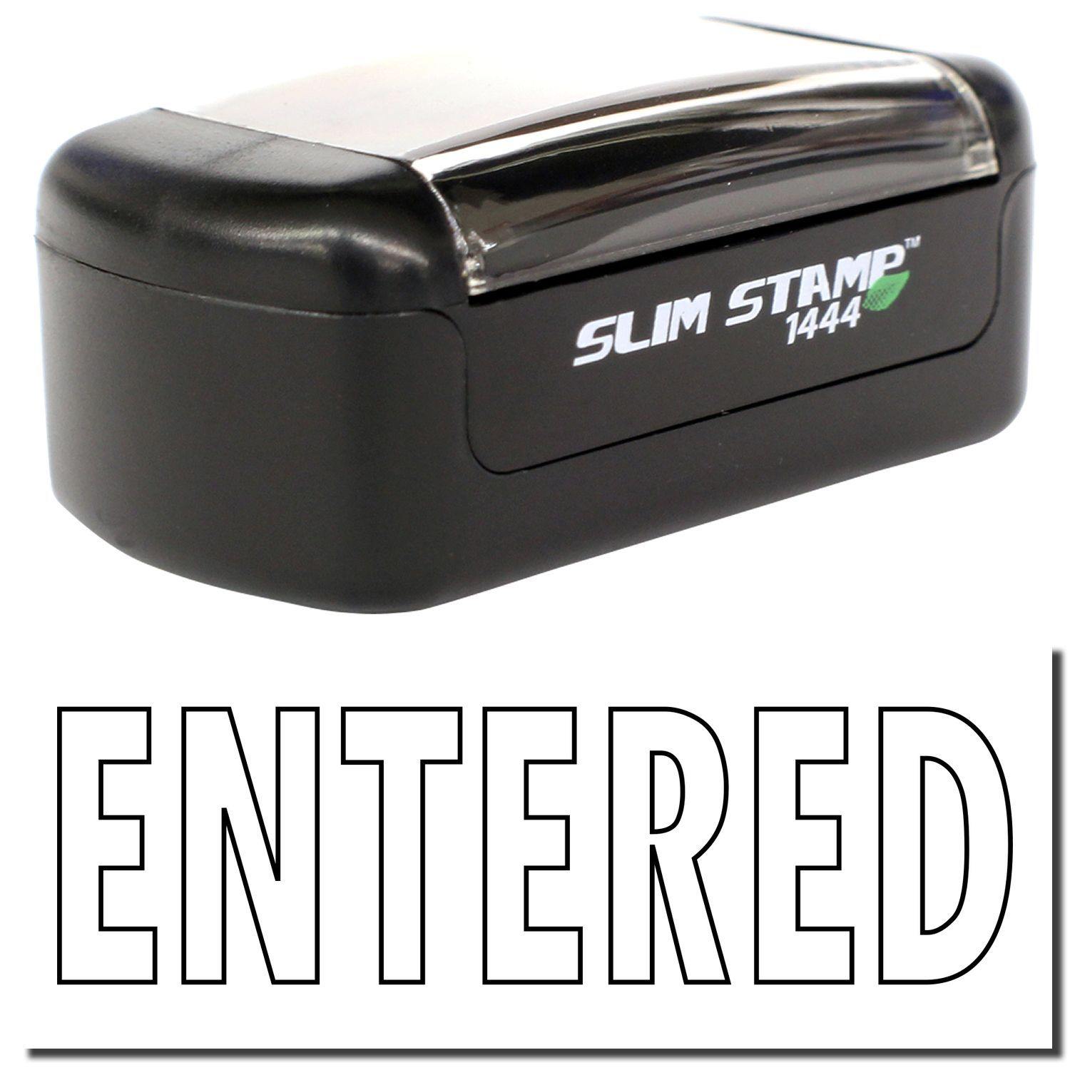 Slim Pre Inked Outline Entered Stamp Main Image
