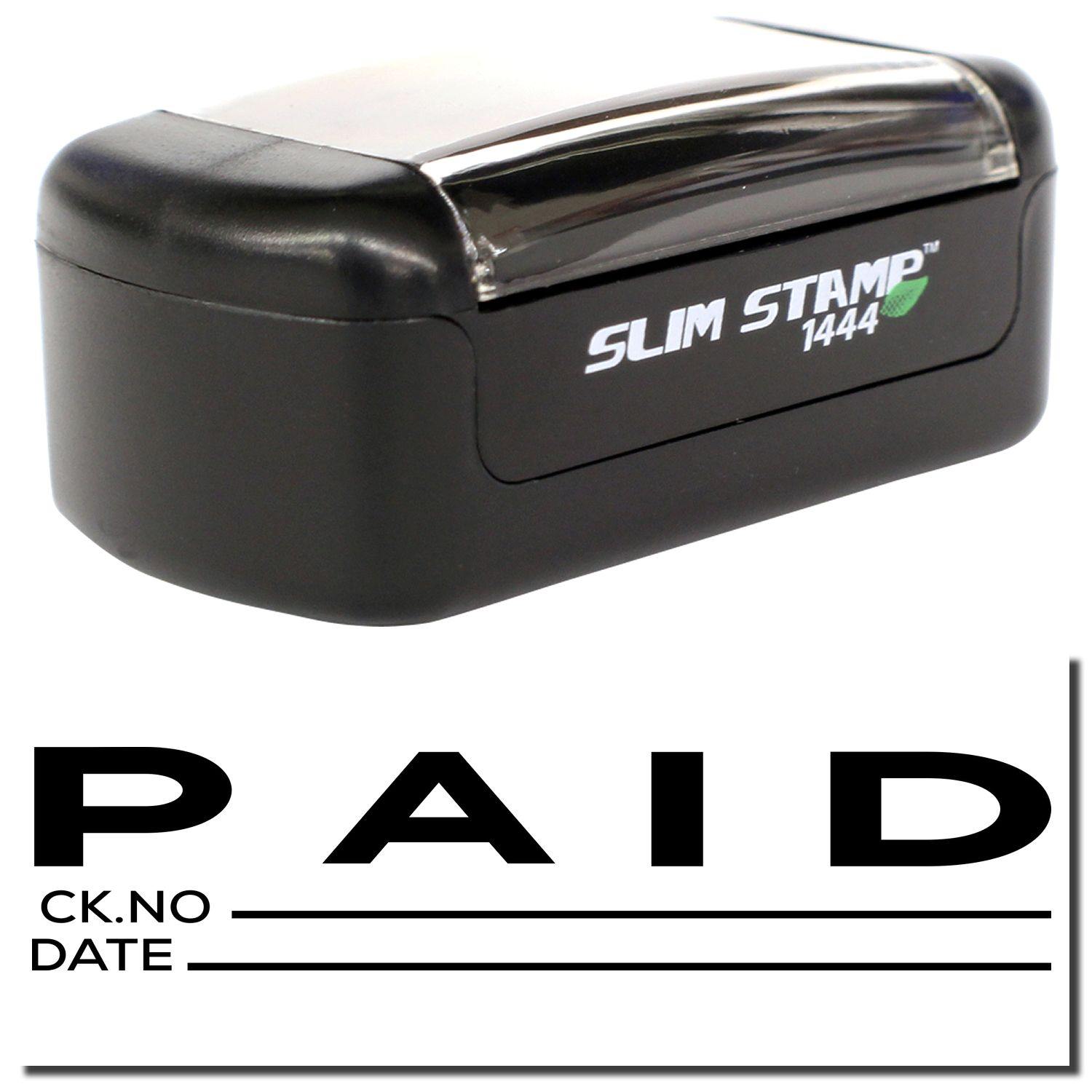 Slim Pre-Inked Paid with Ck No Stamp Stamp Main Image