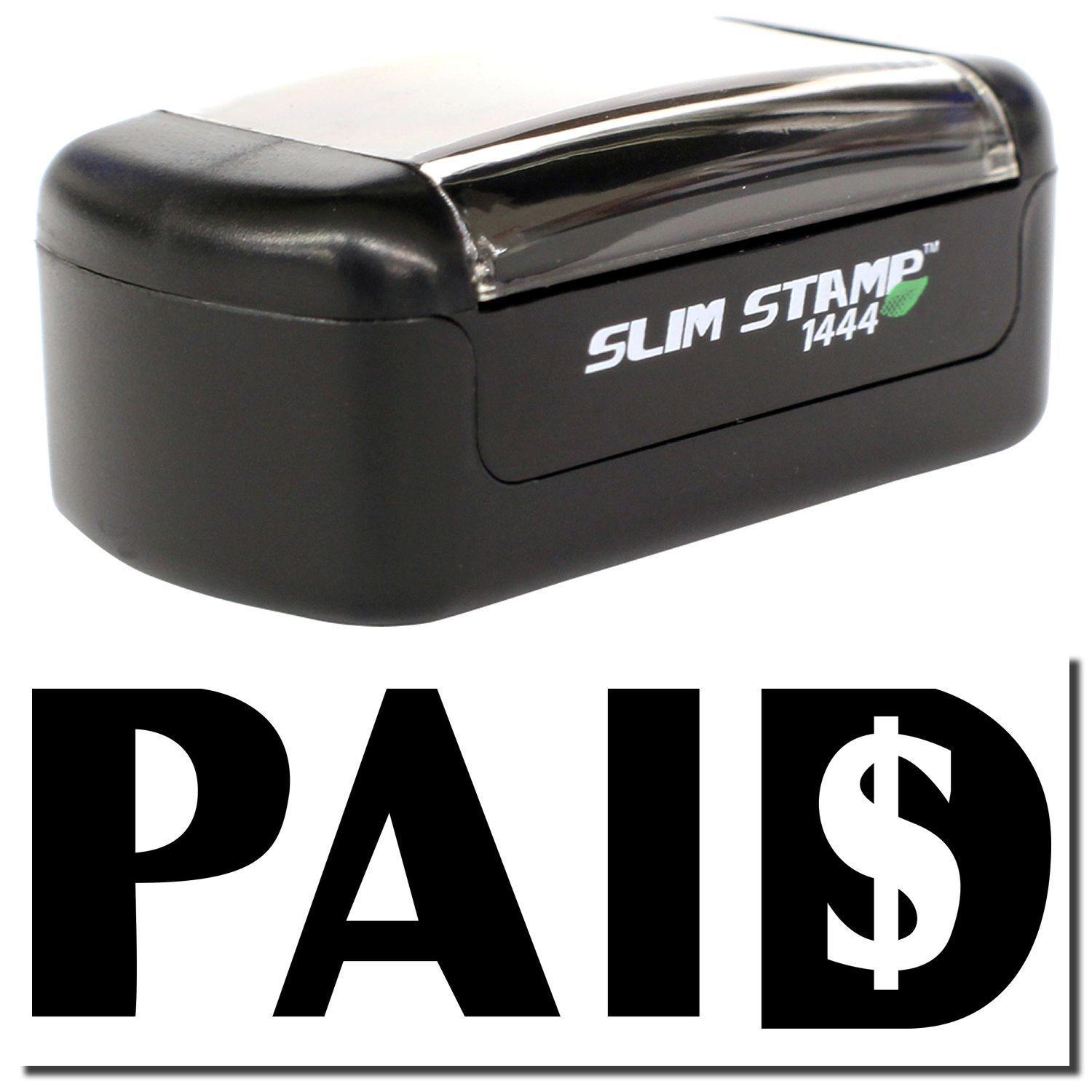 Slim Pre-Inked Paid with Dollar Sign Stamp Main Image