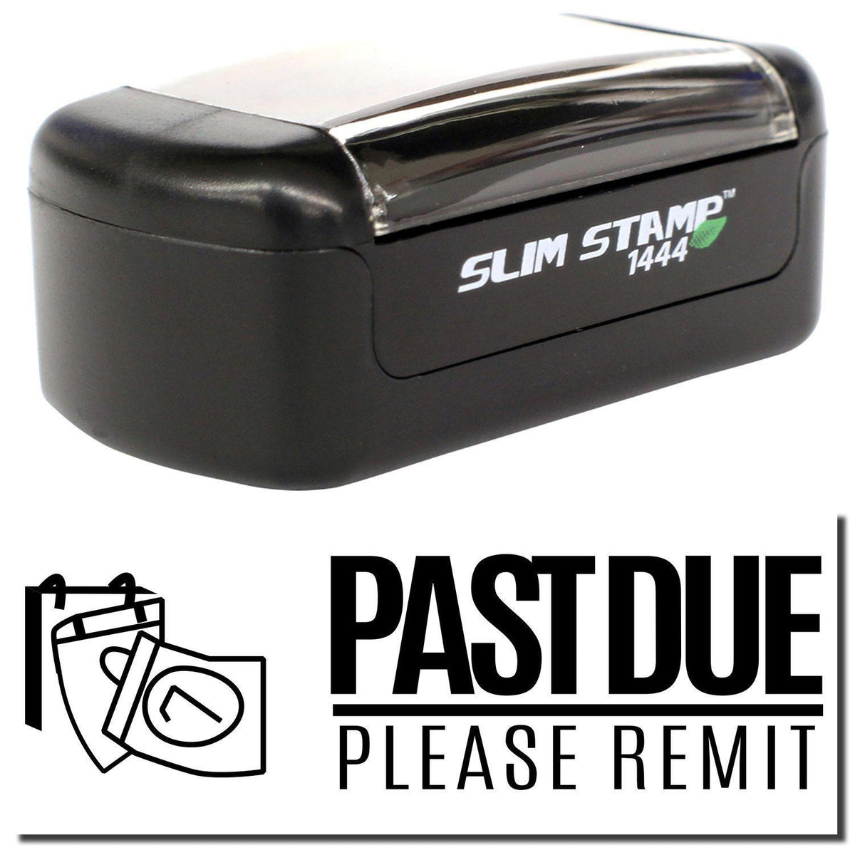 Slim Pre-Inked Past Due Please Remit with Calendar Stamp Main Image