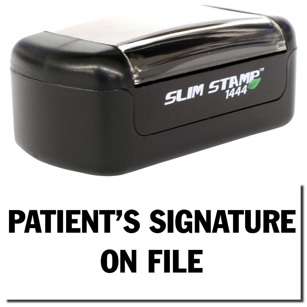 Slim Pre-Inked Patient&#39;s Signature on File Stamp Main Image