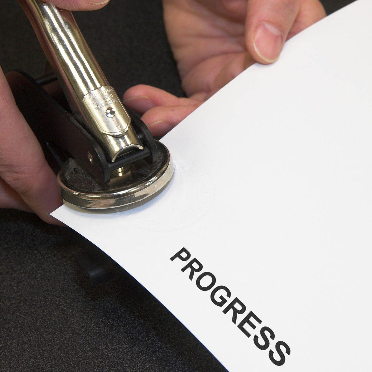Slim Pre Inked Progress Stamp 3044Slim In Use 2