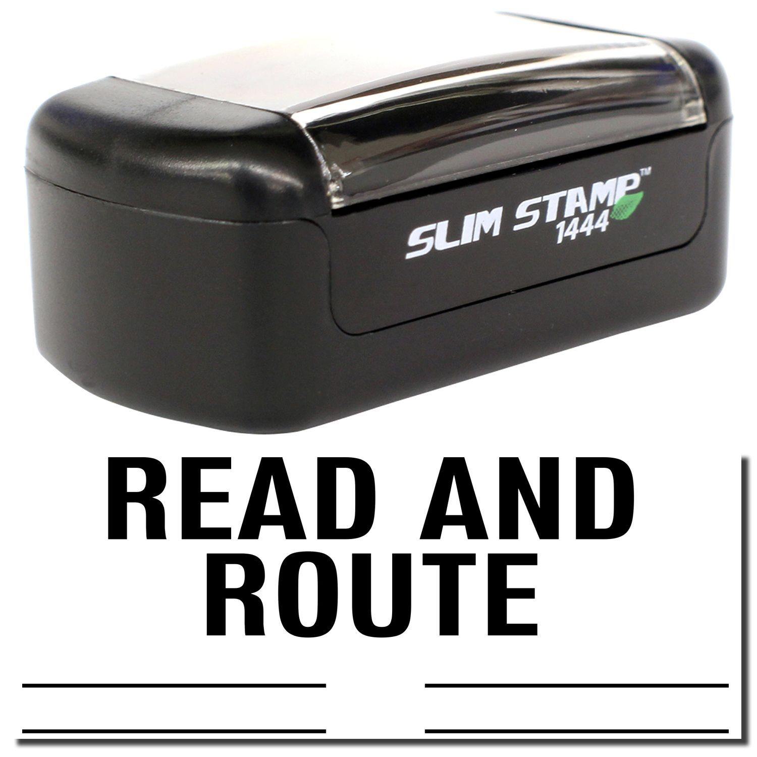 Slim Pre-Inked Read and Route with Lines Stamp Main Image