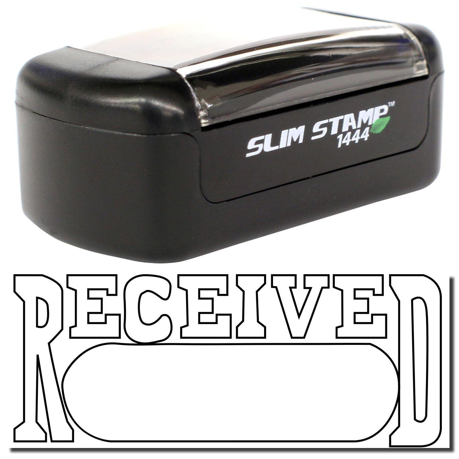 Slim Pre-Inked Received with Date Box Stamp Main Image