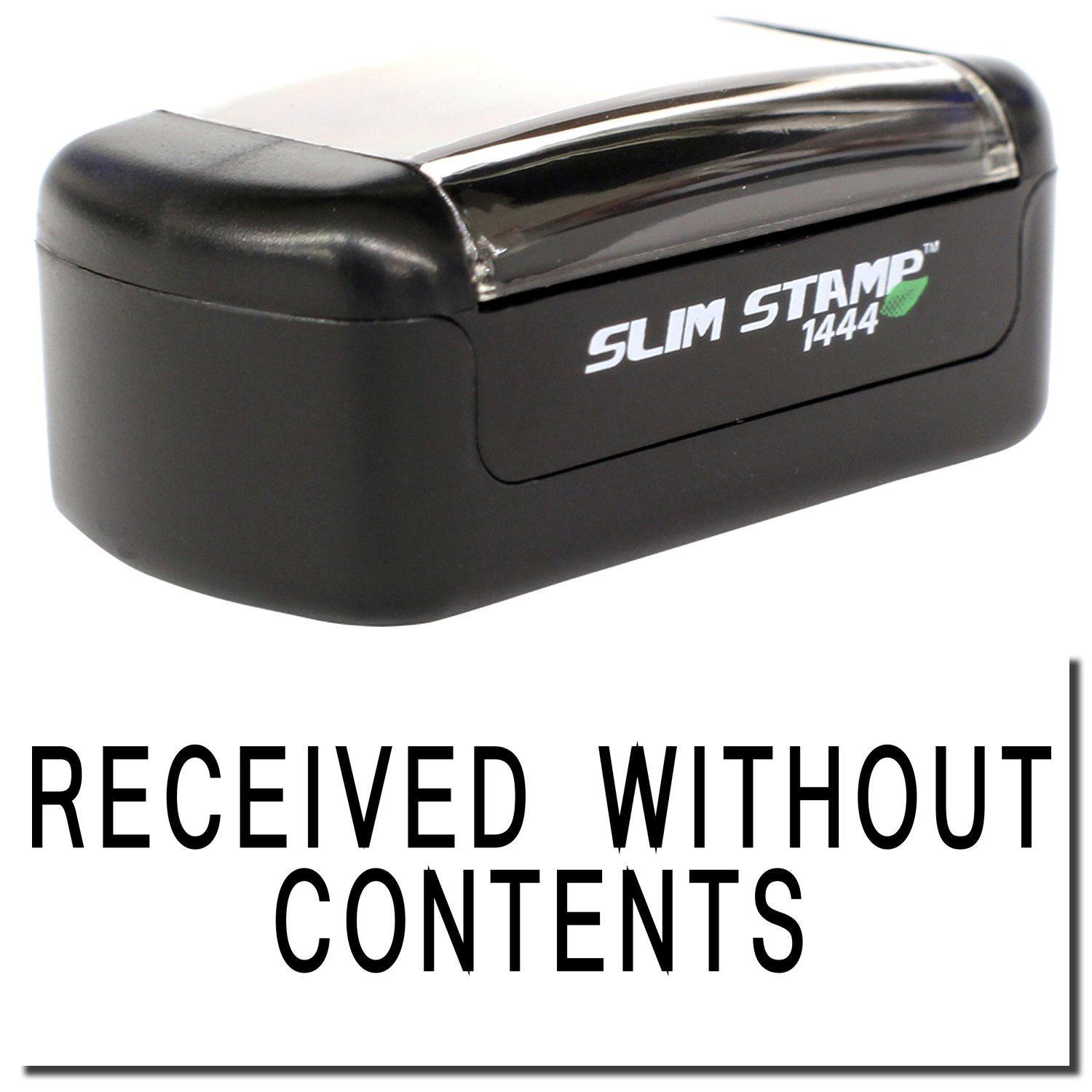 Slim Pre-Inked Received Without Contents Stamp Main Image
