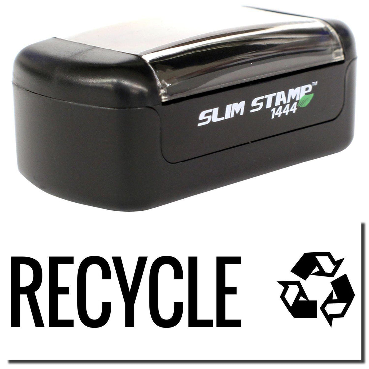 Slim Pre-Inked Recycle with Logo Stamp Main Image