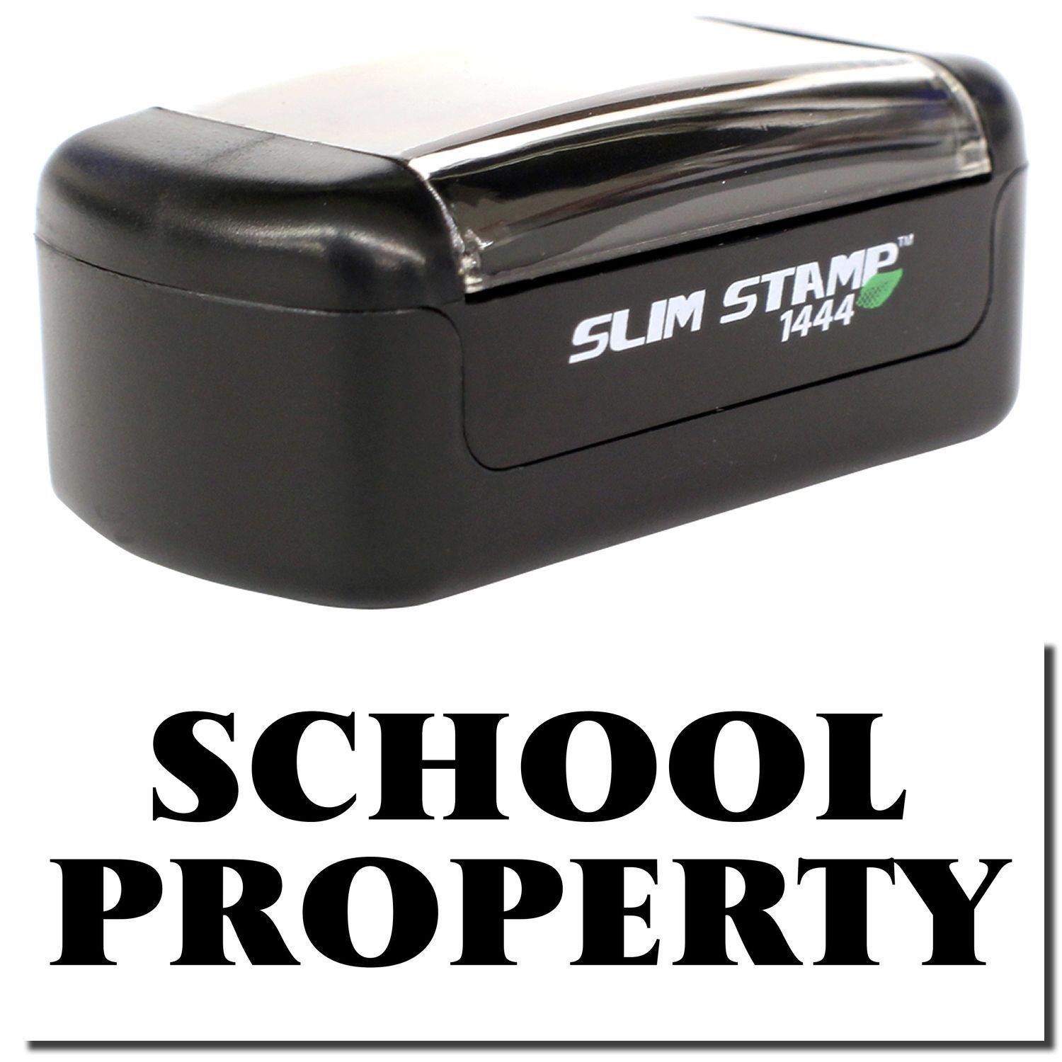 Slim Pre Inked School Property Stamp Main Image