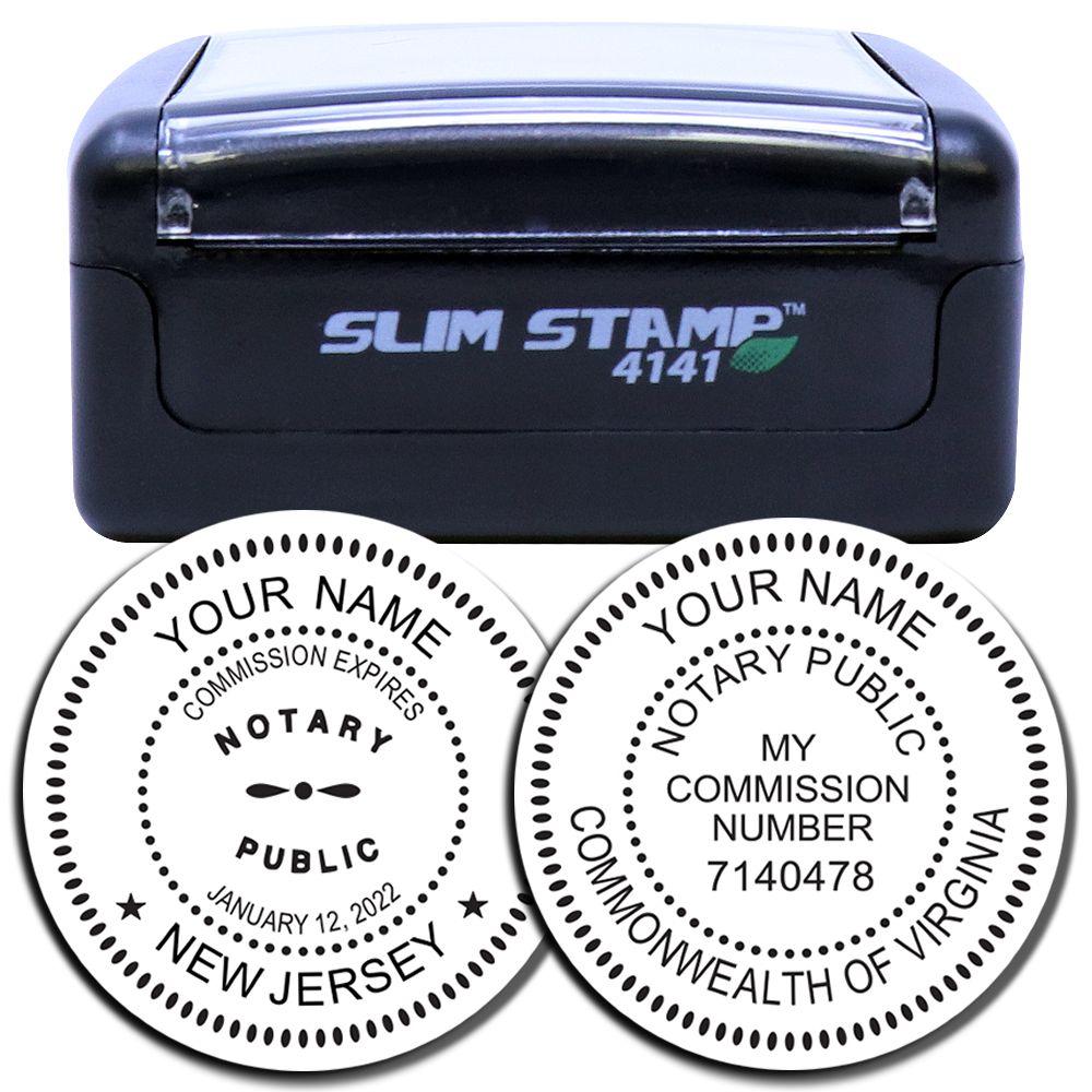 Slim Pre-Inked Stamp of Notary Public Seal Main Image