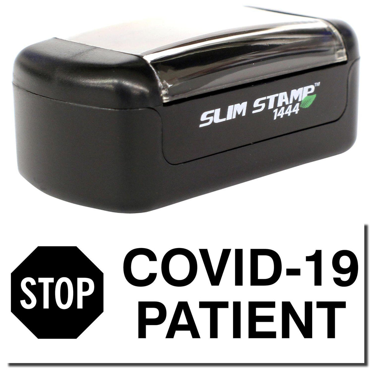 Slim Pre-Inked Stop Covid Patient Stamp Main Image