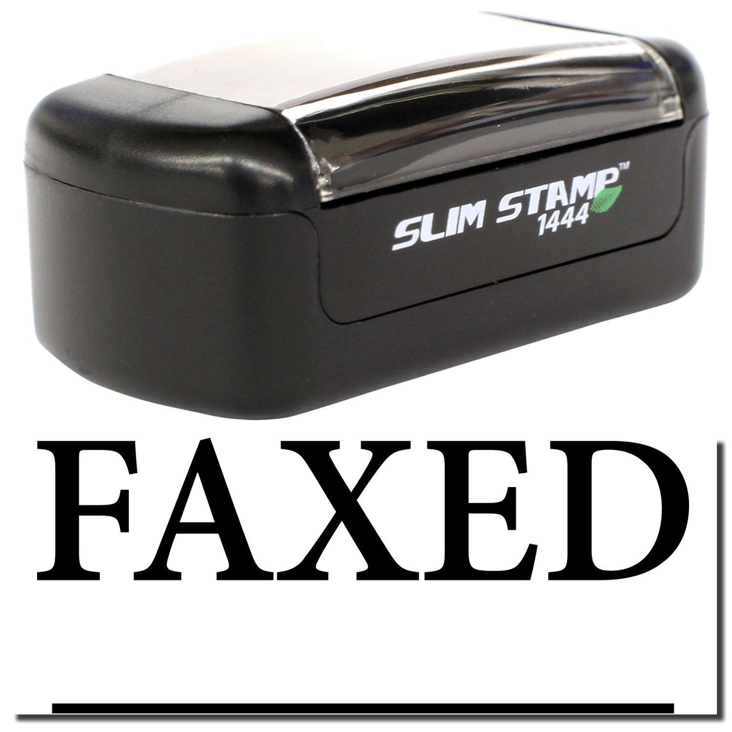 Slim Pre-Inked Times Faxed with Line Stamp Main Image