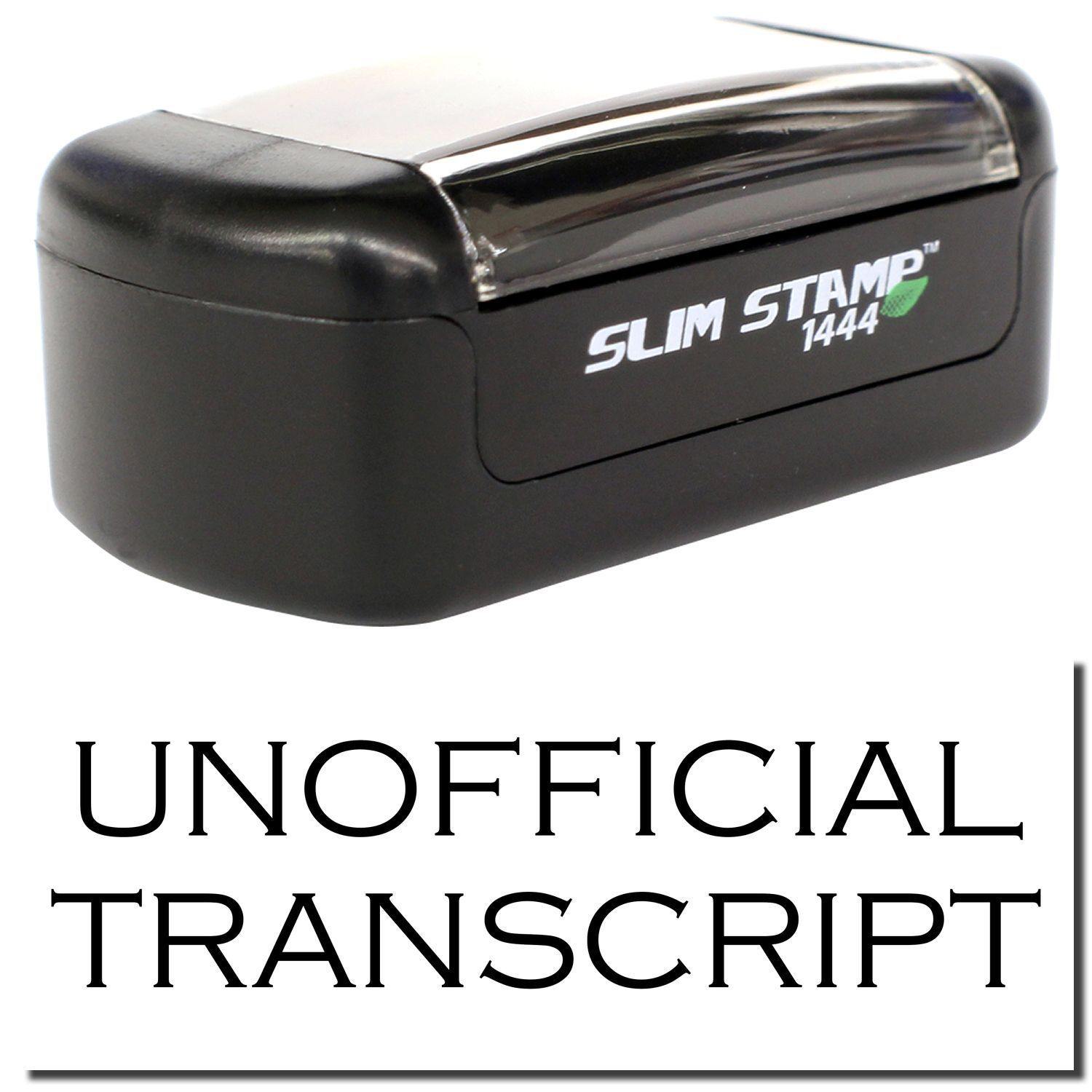 Slim Pre-Inked Unofficial Transcript Stamp | Engineer Seal Stamps