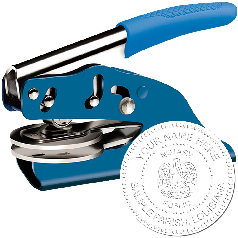 The main image for the Soft Seal Louisiana Notary Seal depicting a sample of the imprint and electronic files