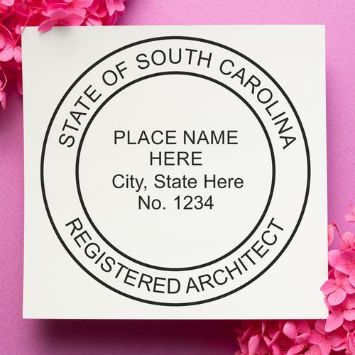 Digital South Carolina Architect Stamp, Electronic Seal for South Carolina Architect Enlarged Imprint