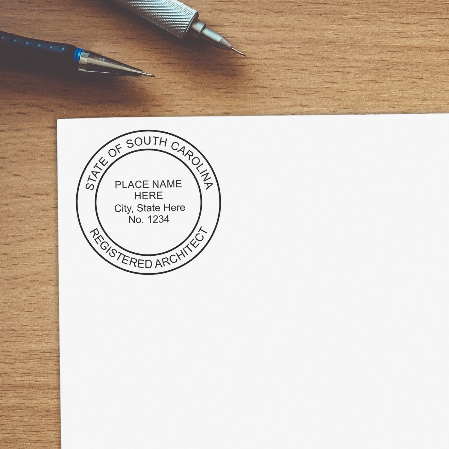 Digital South Carolina Architect Stamp, Electronic Seal for South Carolina Architect Artwork Overlay