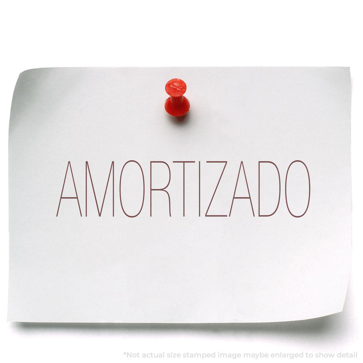 Amortizado Rubber Stamp In Use Photo