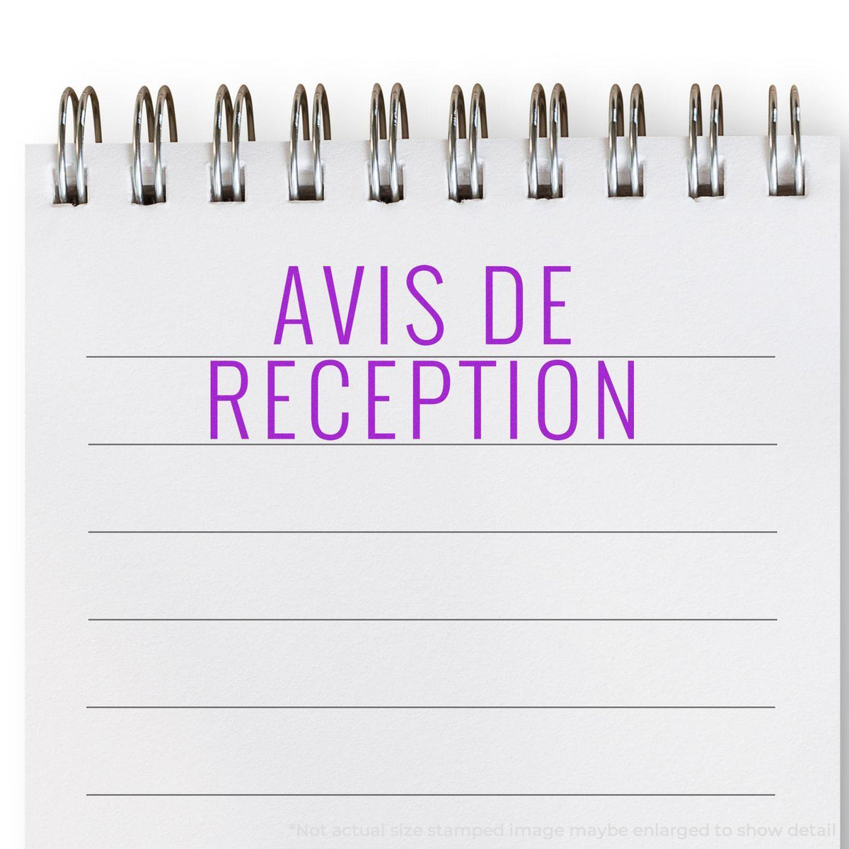 Large Pre-Inked Avis De Receiption Stamp In Use Photo