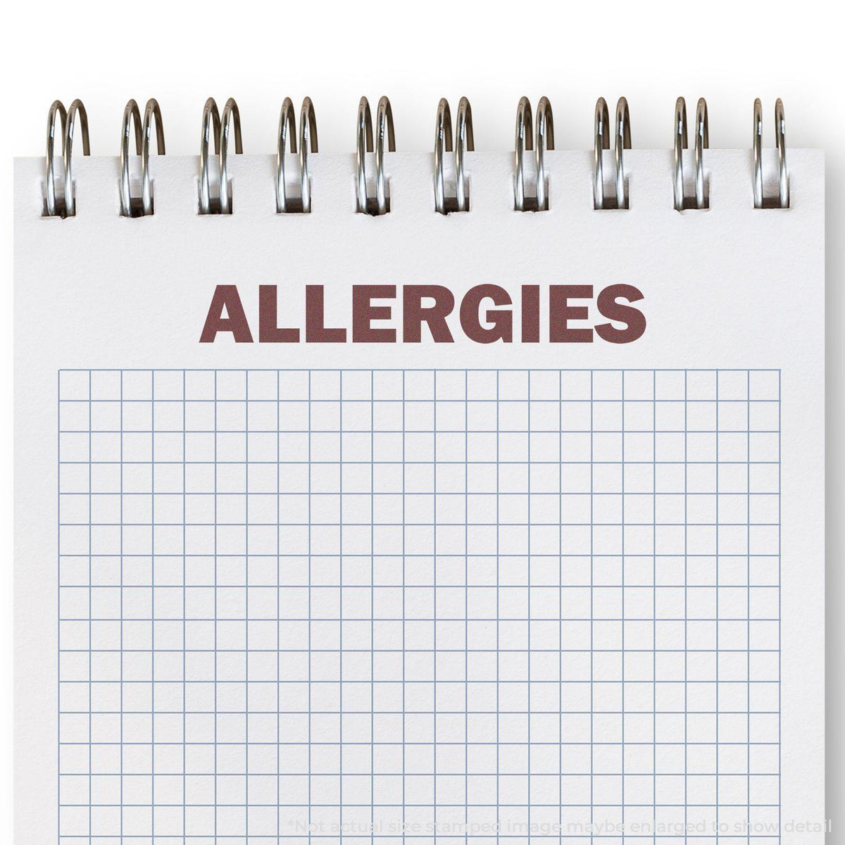 In Use Large Self-Inking Bold Allergies Stamp Image