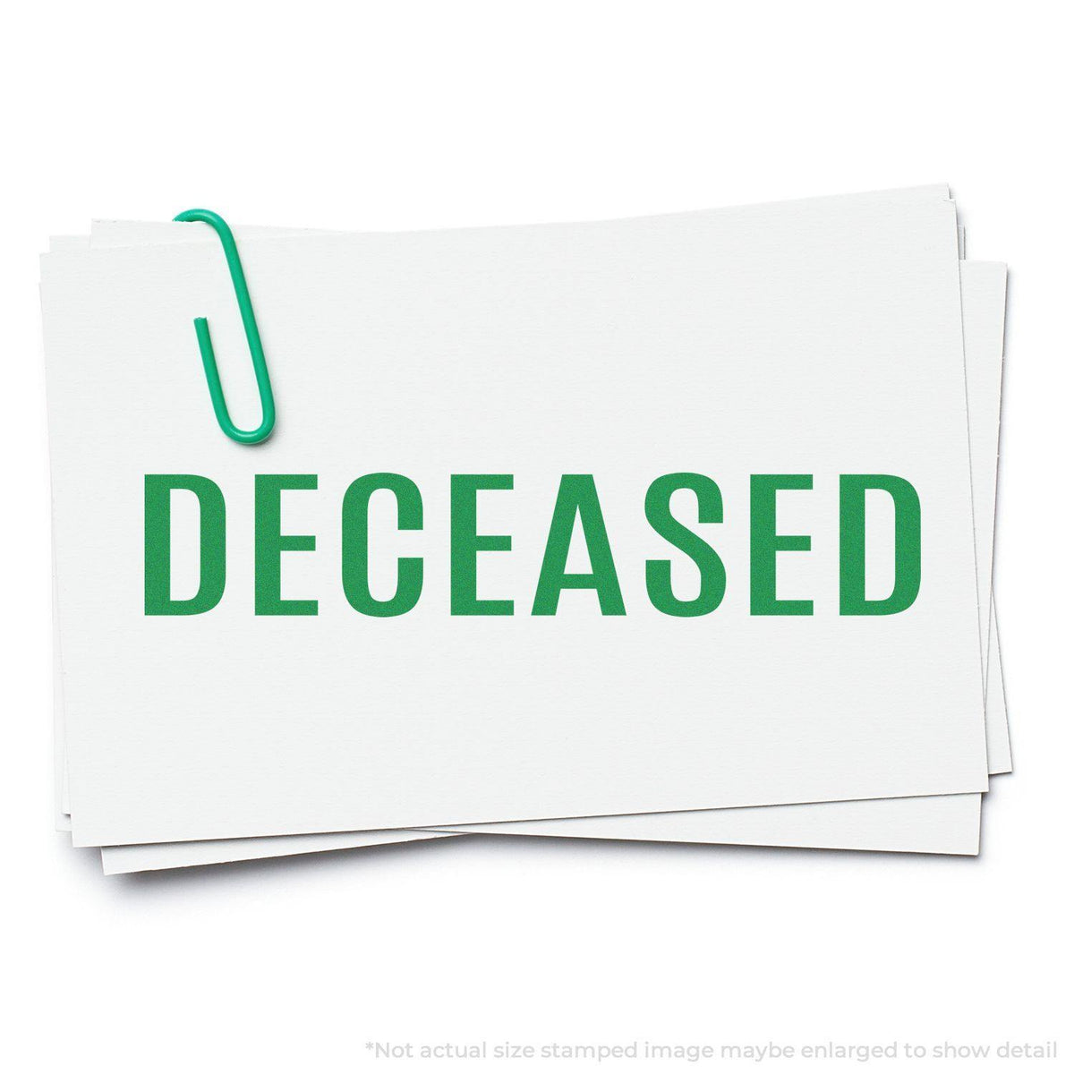 Large Bold Deceased Rubber Stamp Lifestyle Photo