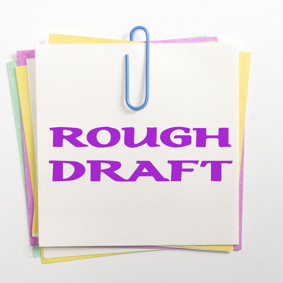 Bold Rough Draft Rubber Stamp In Use Photo