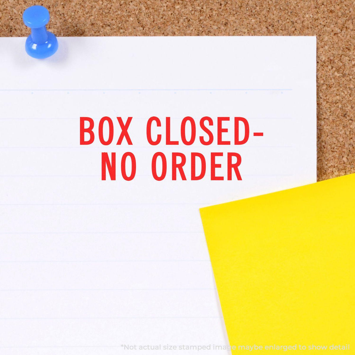 Box Closed No Order Rubber Stamp Lifestyle Photo