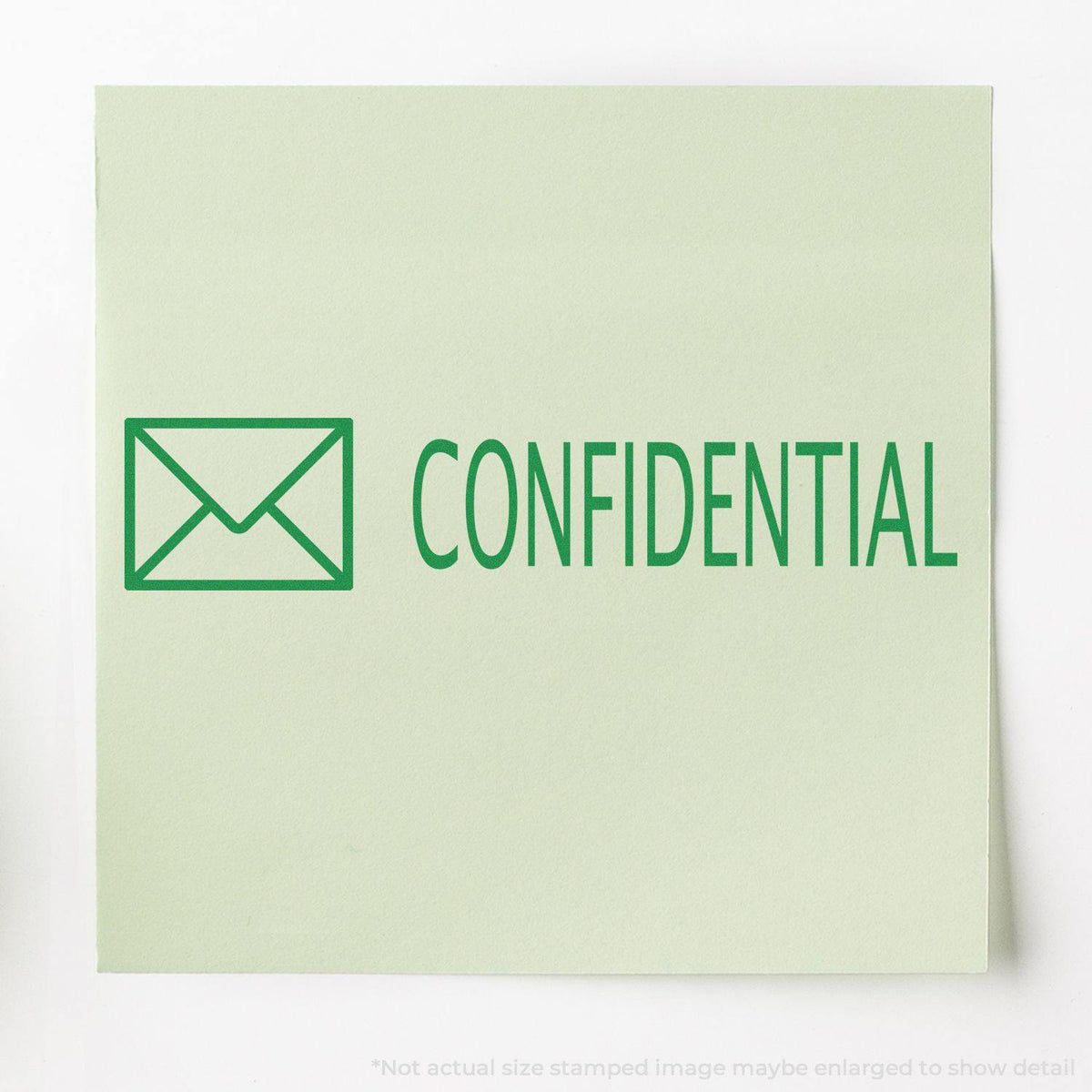 Large Self-Inking Confidential with Envelope Stamp In Use Photo