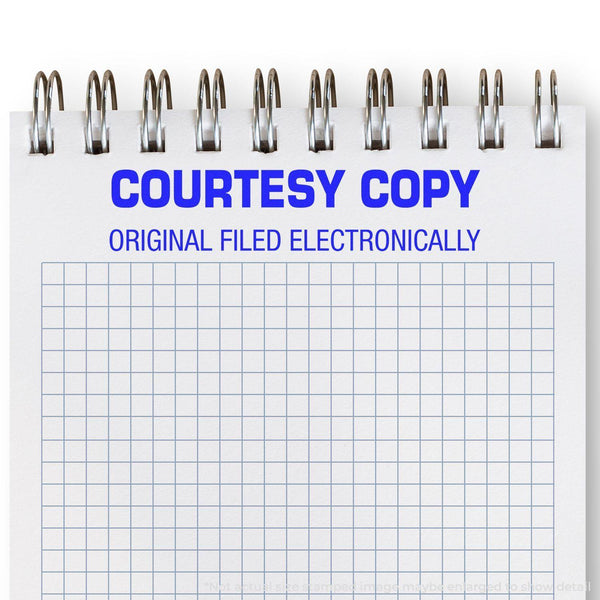 Courtesy Copy Original Filed Electronically Large Hand Stamp