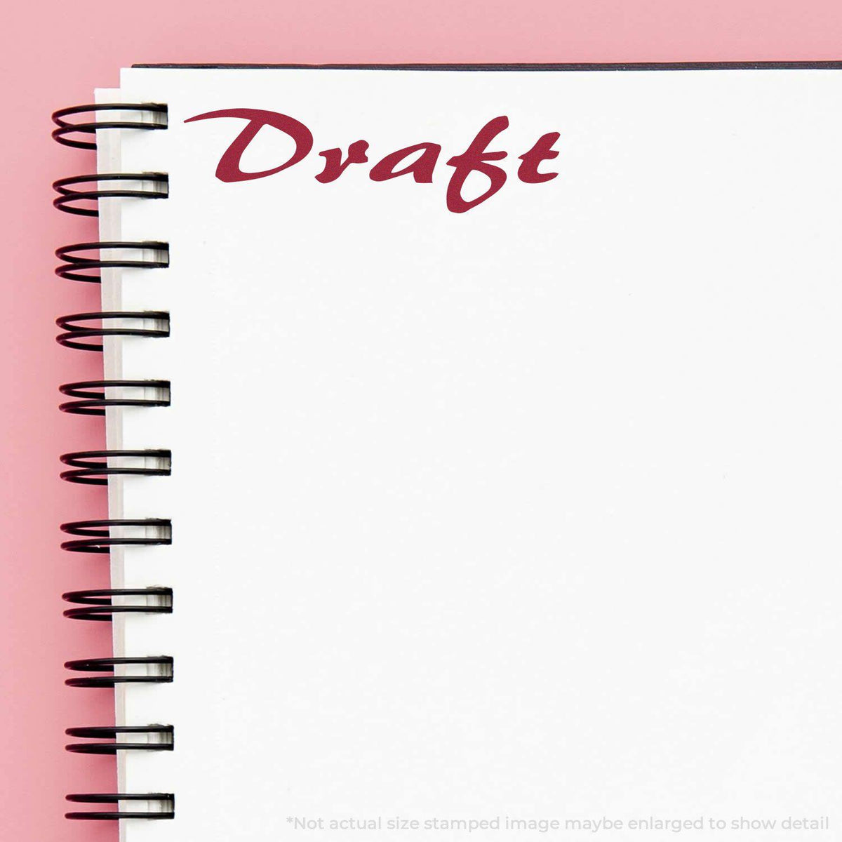 In Use Large Cursive Draft Rubber Stamp Image