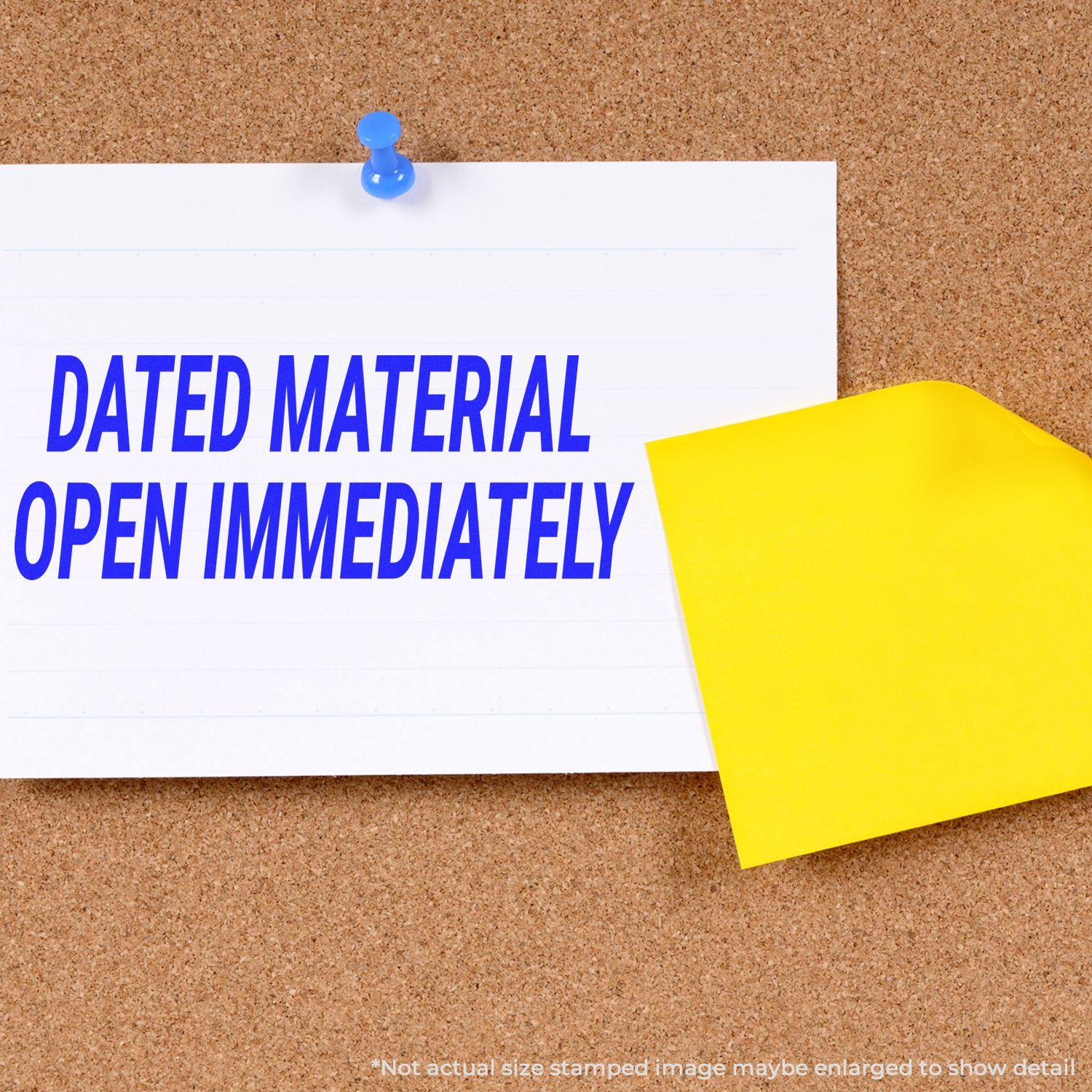 Dated Material Open Immediately Large Hand Stamp for Frequent Use