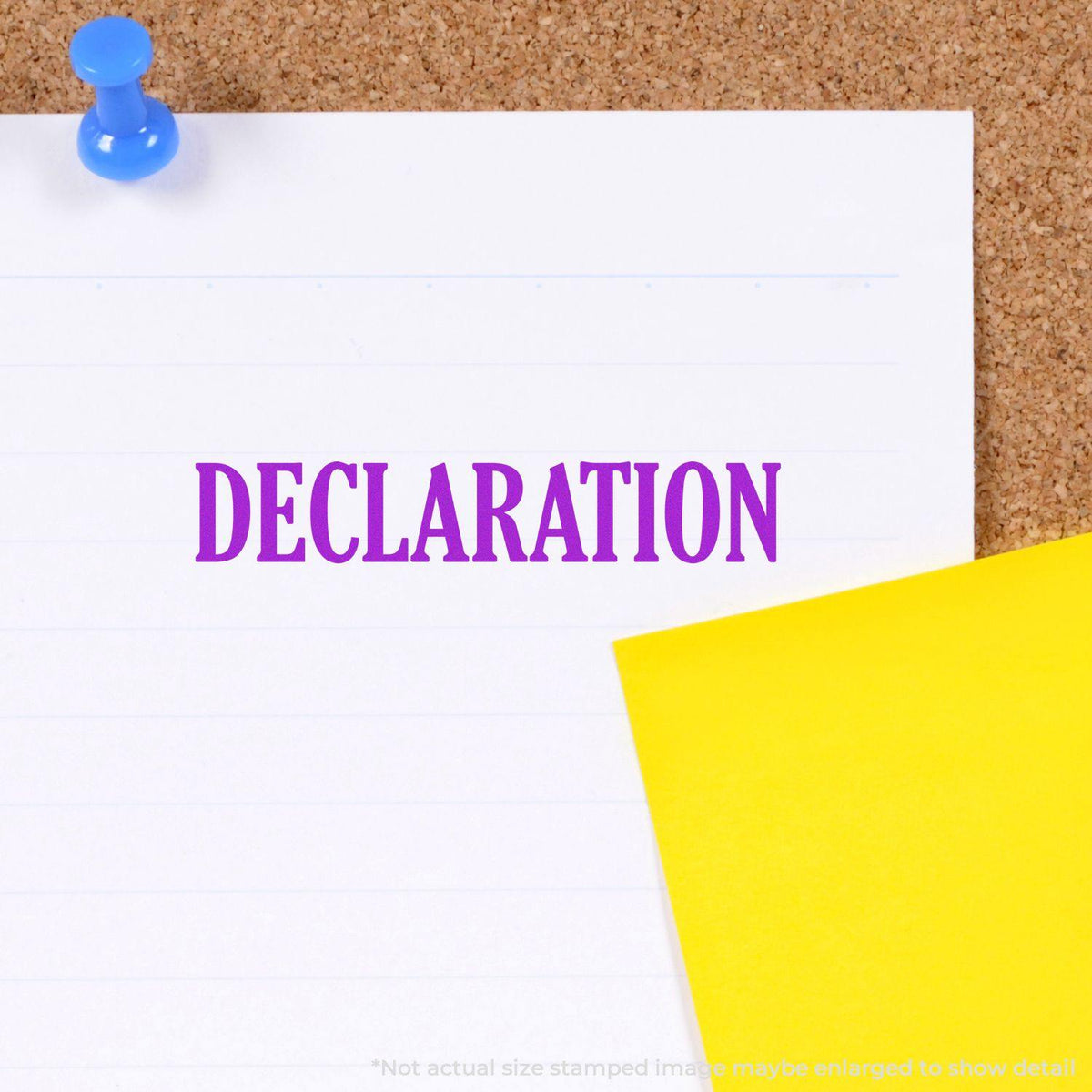 Declaration Rubber Stamp In Use Photo