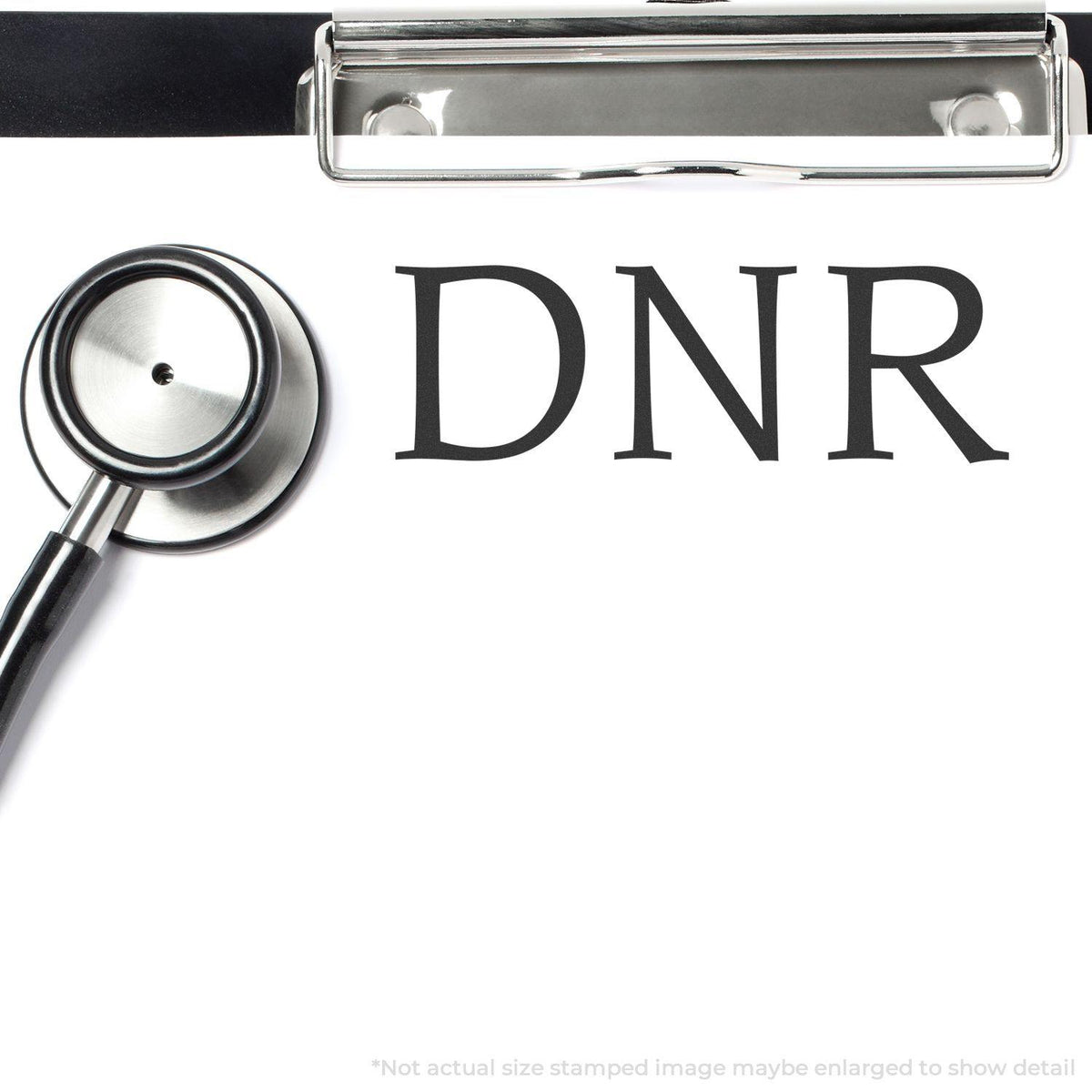Large Dnr Rubber Stamp In Use Photo
