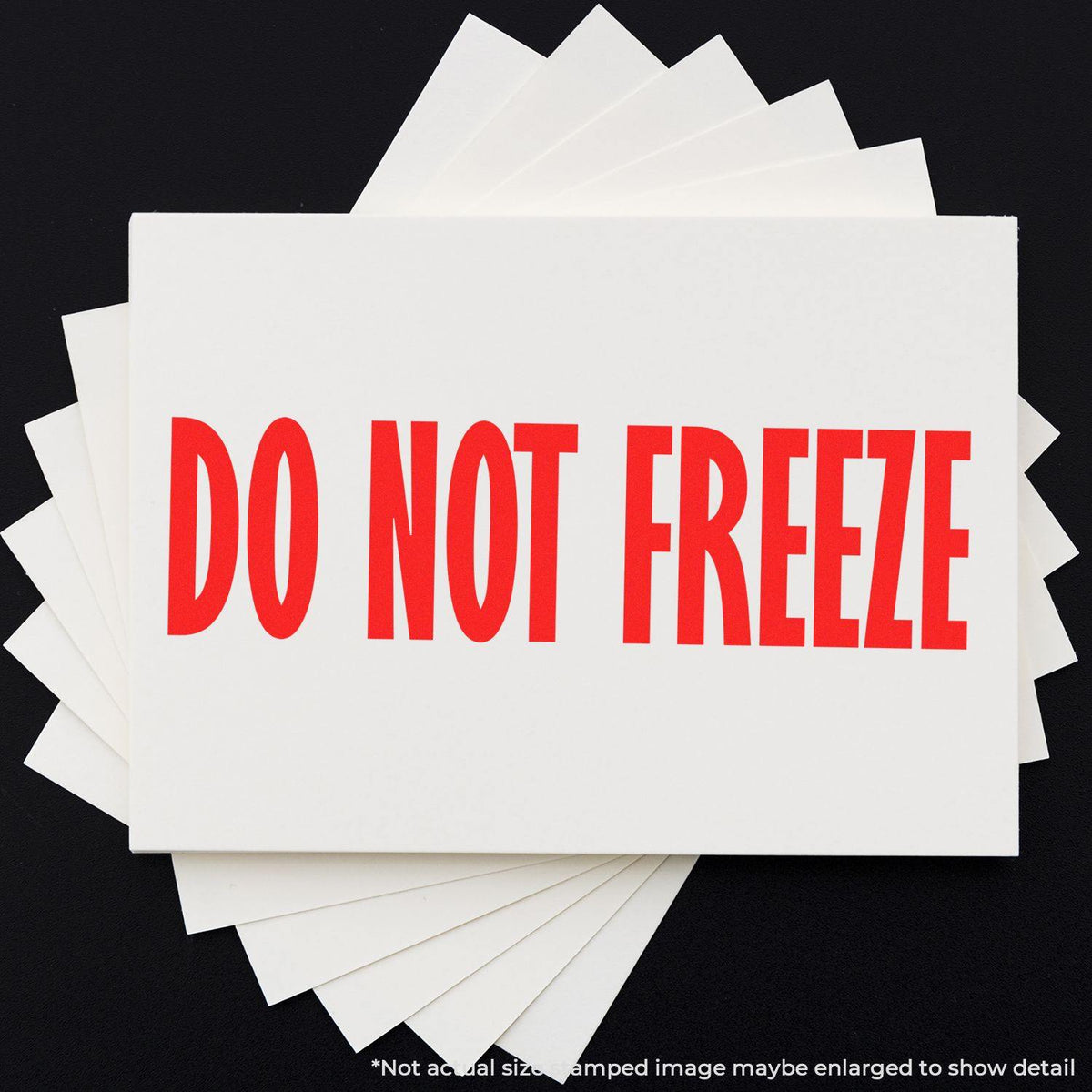 Slim Pre Inked Do Not Freeze Stamp In Use Photo
