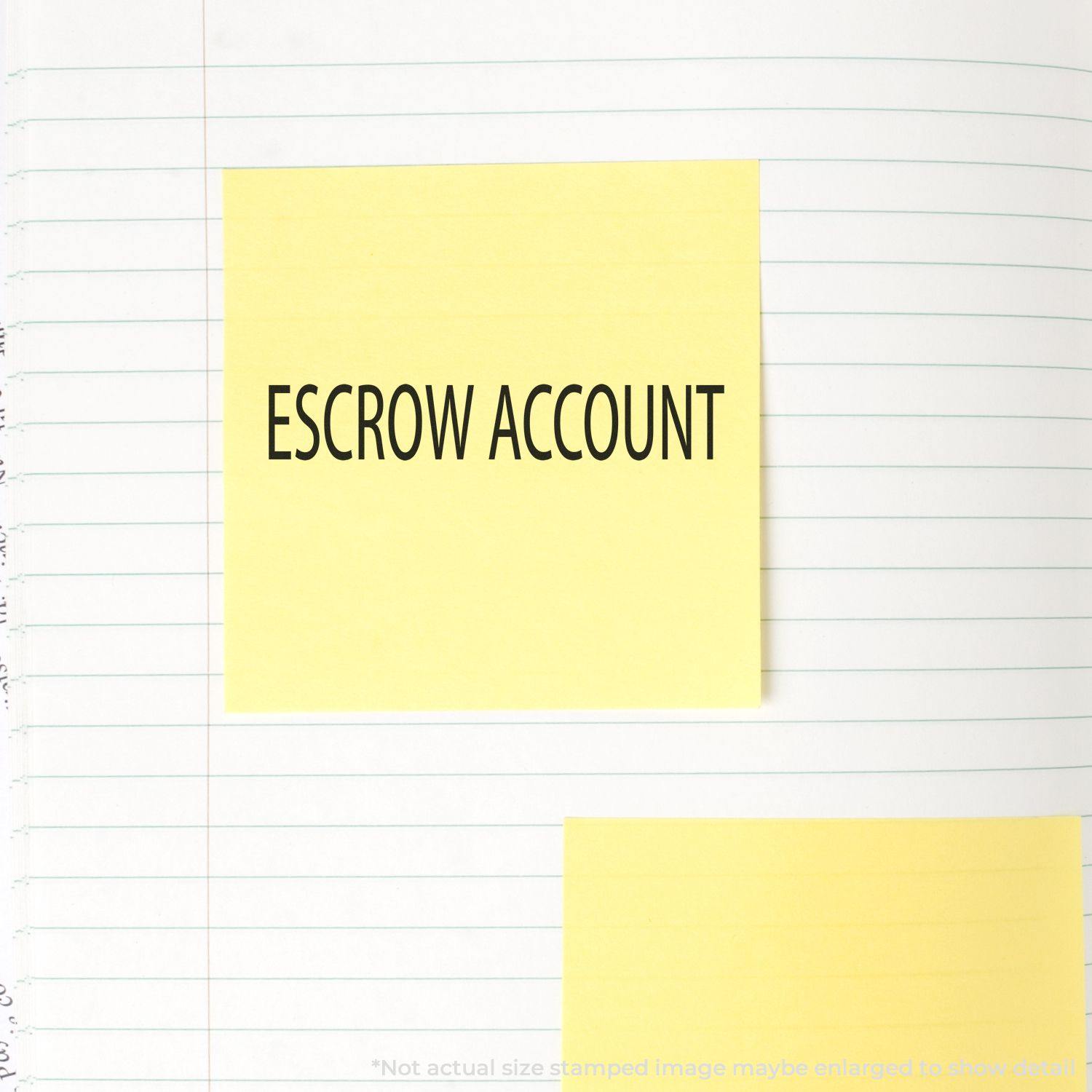 Large Pre Inked Escrow Account Stamp Lifestyle Photo