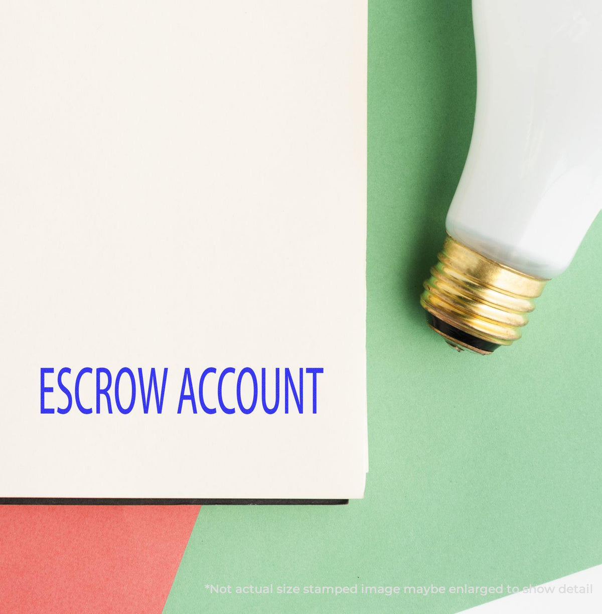 Slim Pre Inked Escrow Account Stamp In Use Photo