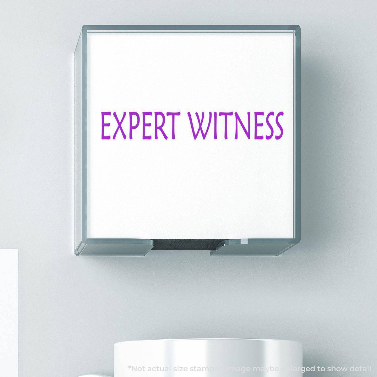 Large Pre Inked Expert Witness Stamp In Use Photo
