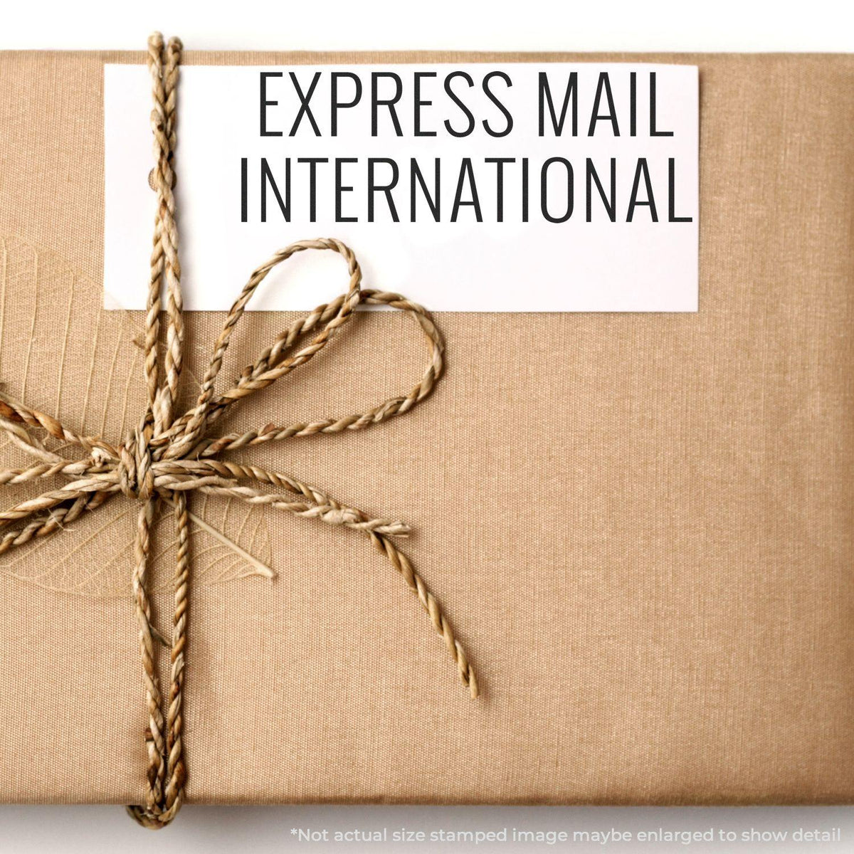 Large Express Mail International Rubber Stamp In Use Photo