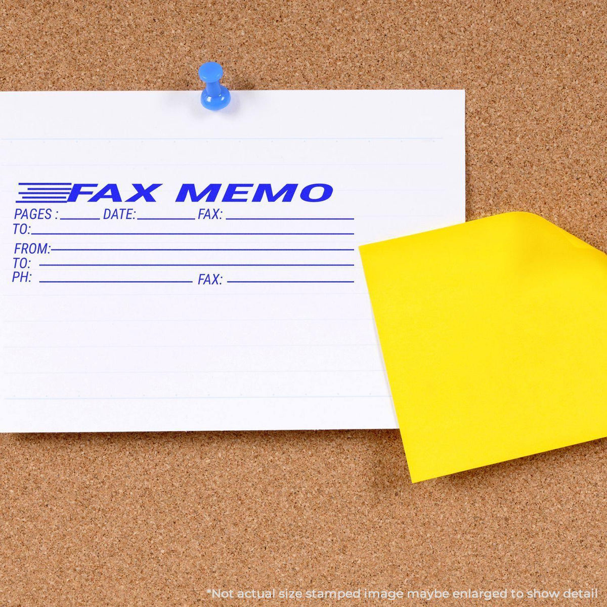 Large Fax Memo Rubber Stamp Lifestyle Photo