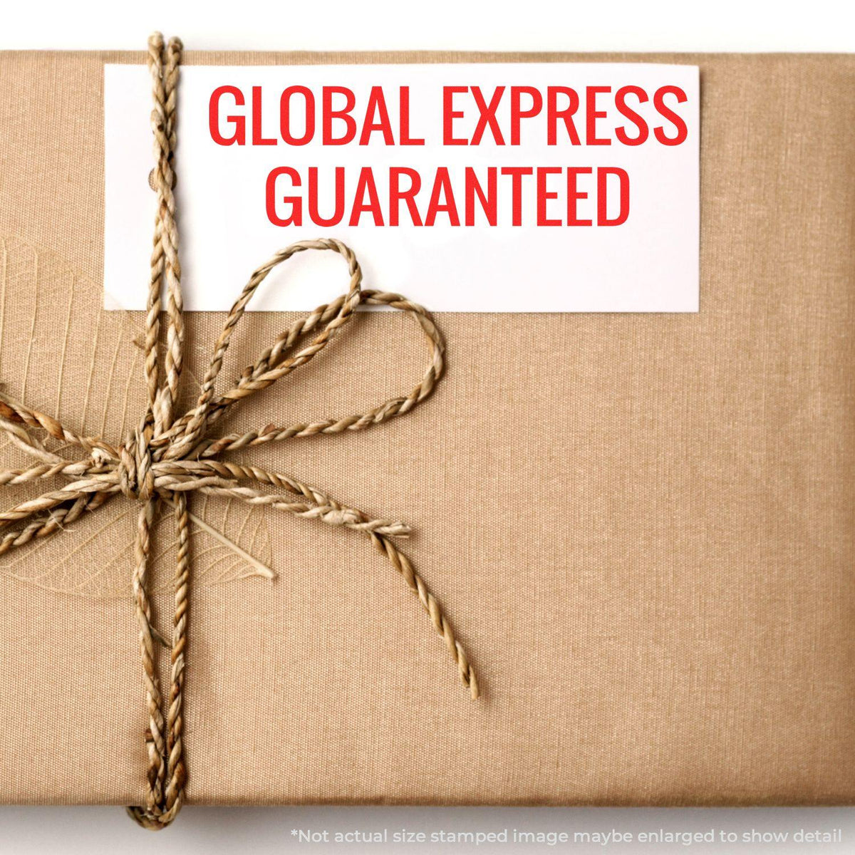 In Use Large Pre-Inked Global Express Guaranteed Stamp Image
