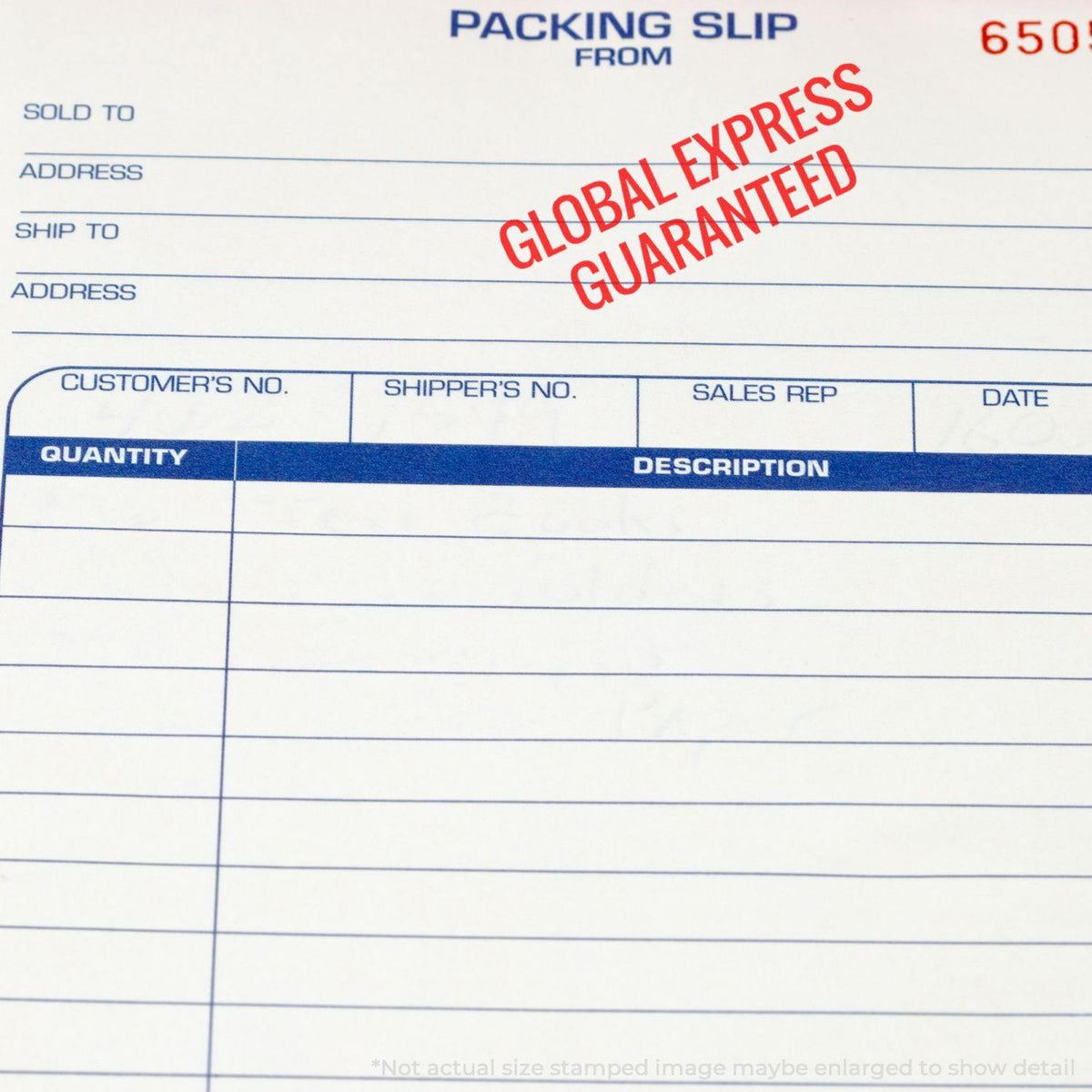 Global Express Guaranteed Rubber Stamp Lifestyle Photo