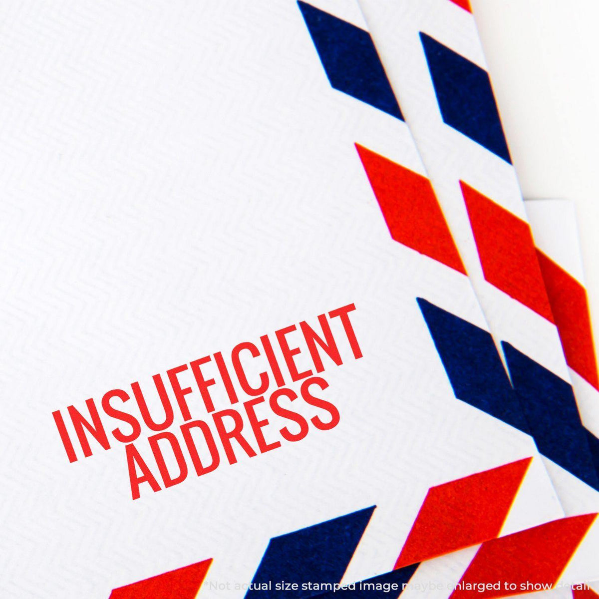 In Use Large Insufficient Address Rubber Stamp Image