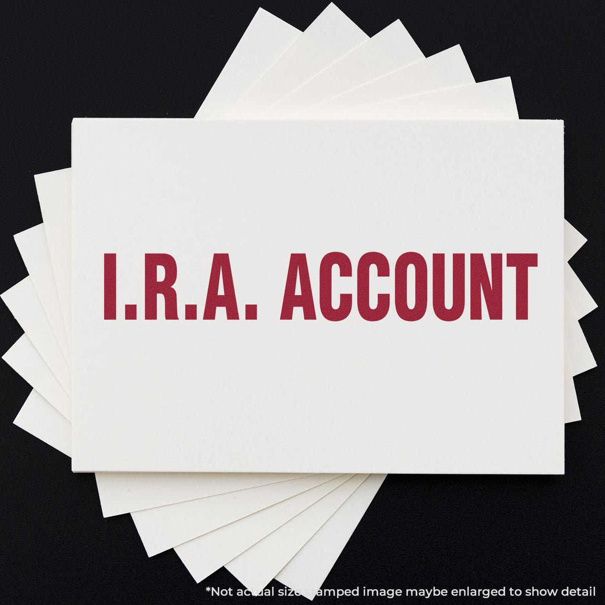 Large Ira Account Rubber Stamp In Use Photo