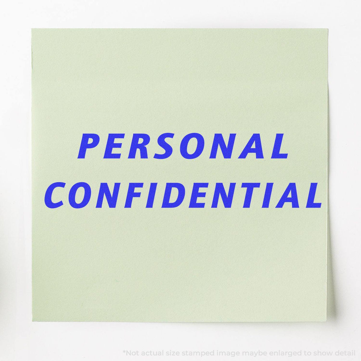 In Use Italic Personal Confidential Rubber Stamp Image