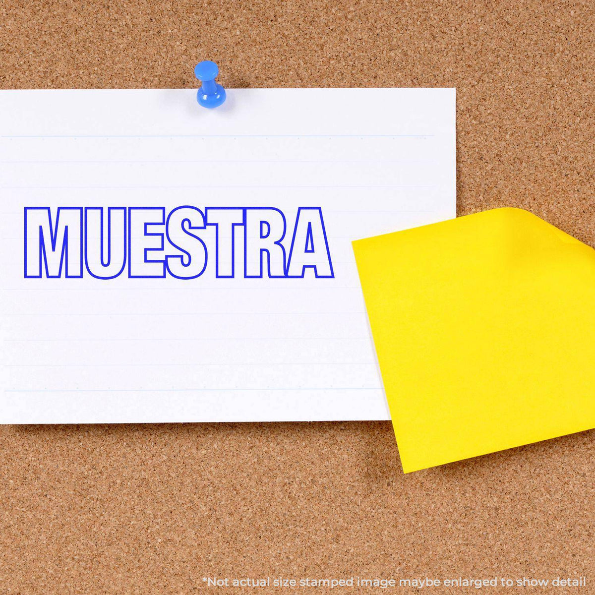 Large Pre-Inked Muestra Stamp Lifestyle Photo