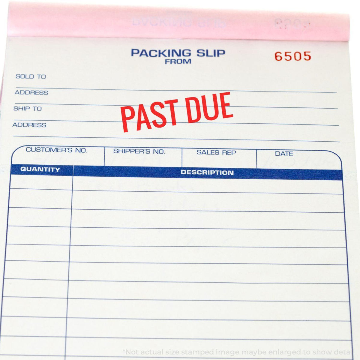 Large Self-Inking Narrow Bold Past Due Stamp - Engineer Seal Stamps - Brand_Trodat, Impression Size_Large, Stamp Type_Self-Inking Stamp, Type of Use_Finance, Type of Use_Office