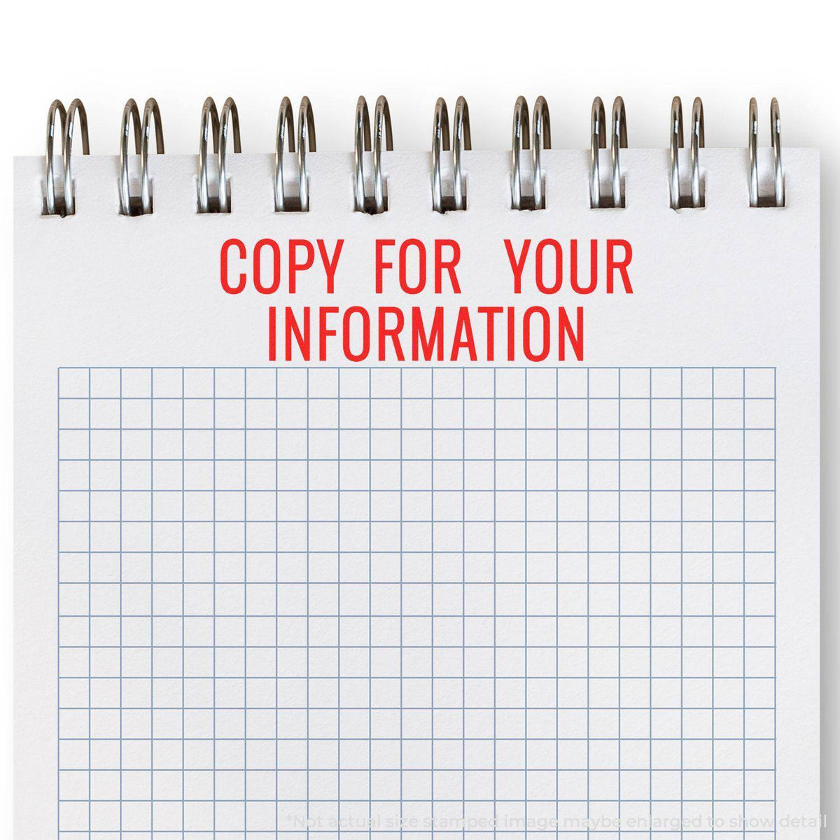 In Use Large Pre-Inked Narrow Copy for your Information Stamp Image