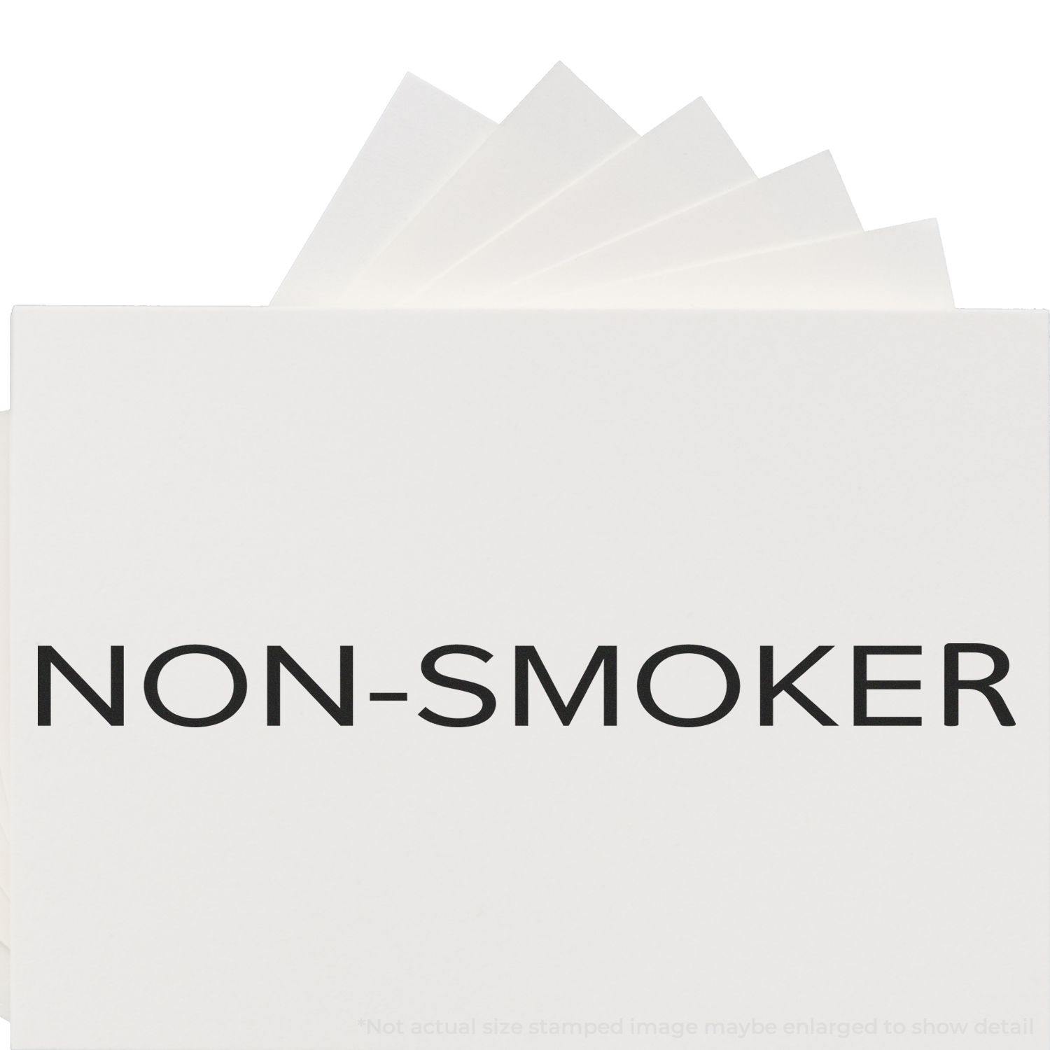 Large Narrow Font Non-Smoker Rubber Stamp imprint on white paper, showcasing clear and bold text.